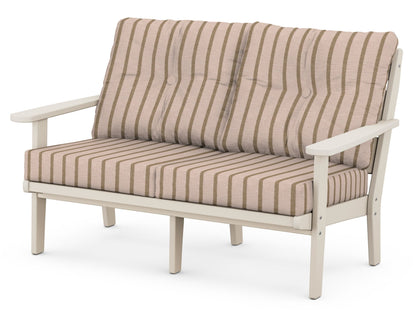 POLYWOOD® Lakeside Deep Seating Loveseat in Sand / Unwind Cameo