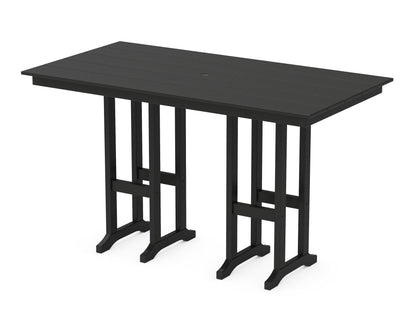 POLYWOOD® Farmhouse 37" x 72" Bar Table in Black