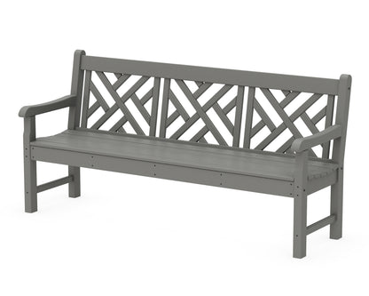 POLYWOOD® Rockford 72" Chippendale Bench in Slate Grey
