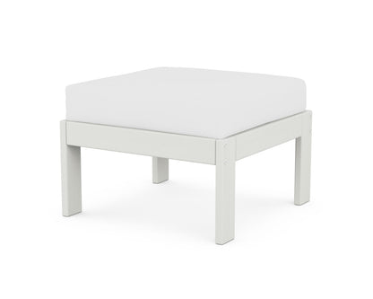POLYWOOD® Vineyard Modular Ottoman in Vintage White / Natural