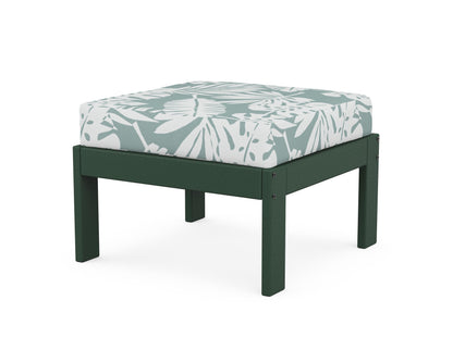 POLYWOOD® Vineyard Modular Ottoman in Green / Leaf Glacier Spa