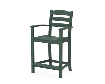 POLYWOOD® La Casa Café Counter Arm Chair in Green