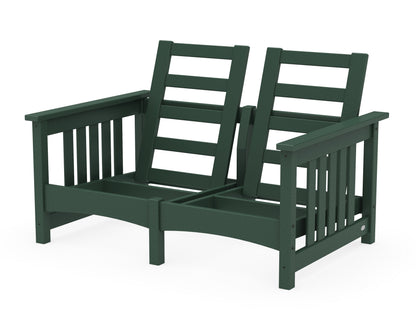 POLYWOOD® Club Mission Loveseat Frame in Green