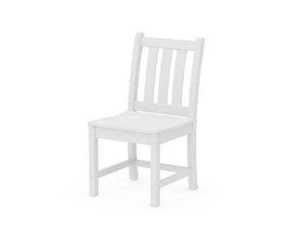 POLYWOOD® Traditional Garden Dining Side Chair in White