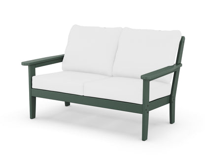Country Living Cottage Deep Seating Loveseat in Green / Natural
