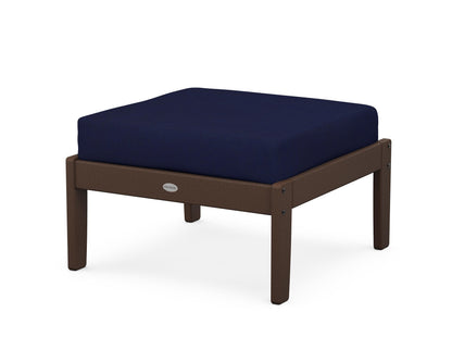 POLYWOOD® Braxton Deep Seating Ottoman in Mahogany / Navy