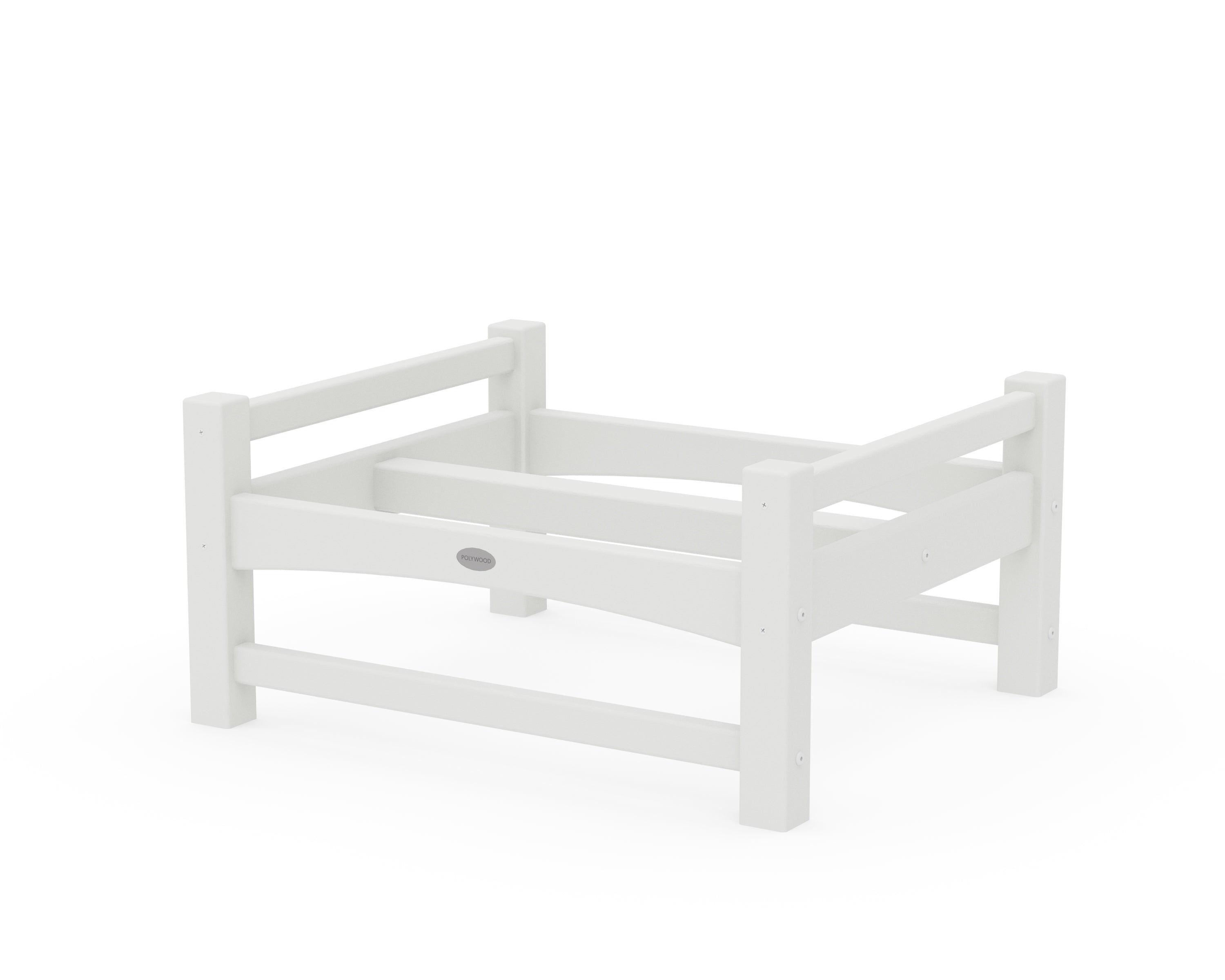 POLYWOOD® Club Ottoman Frame in White