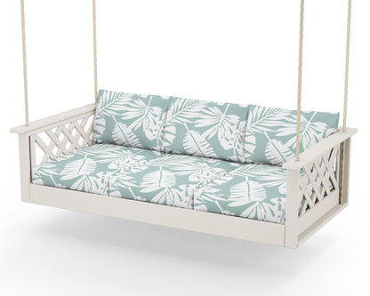 Country Living Wovendale Daybed Swing in Sand / Leaf Glacier Spa