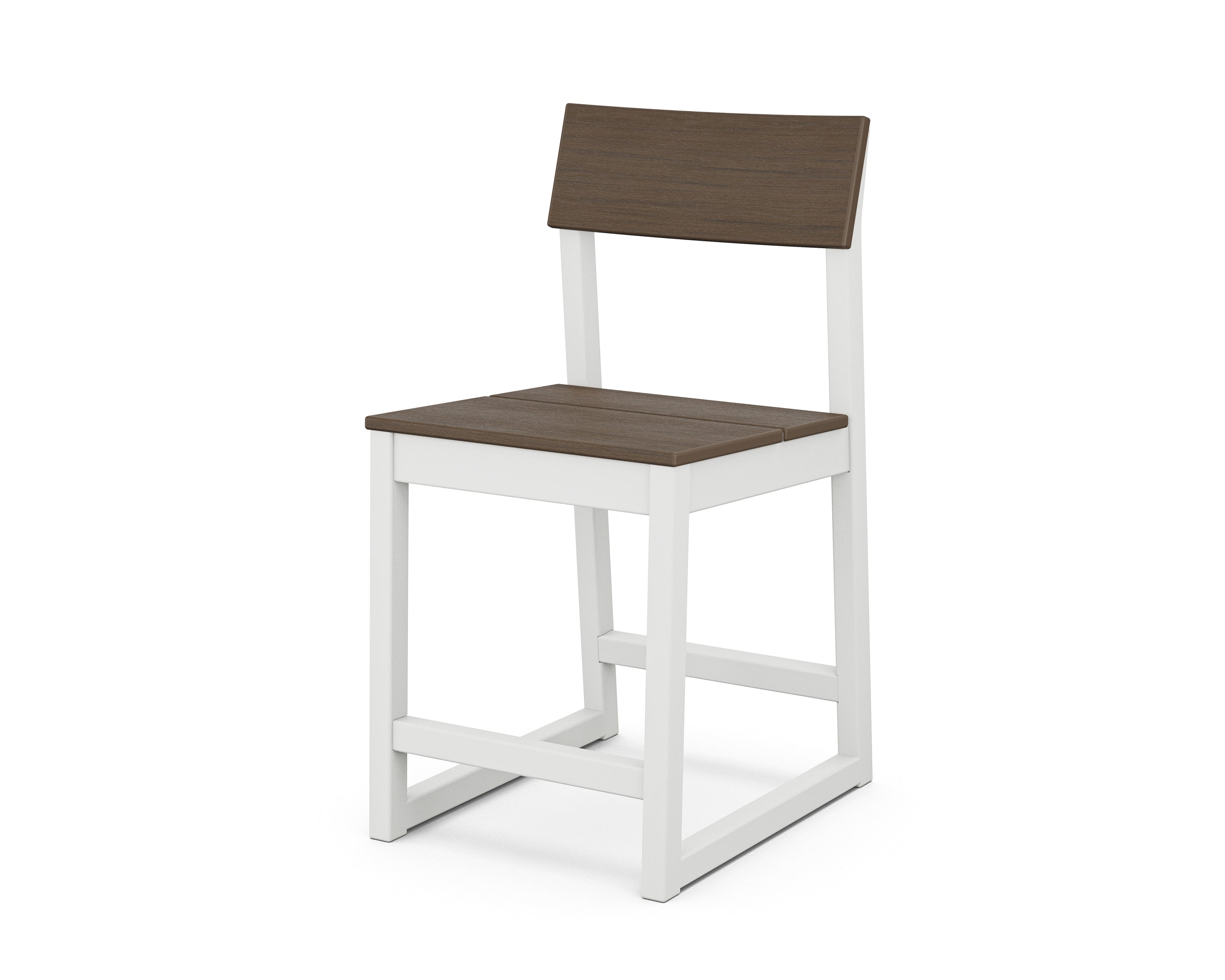 POLYWOOD® EDGE Counter Side Chair in White / Kona