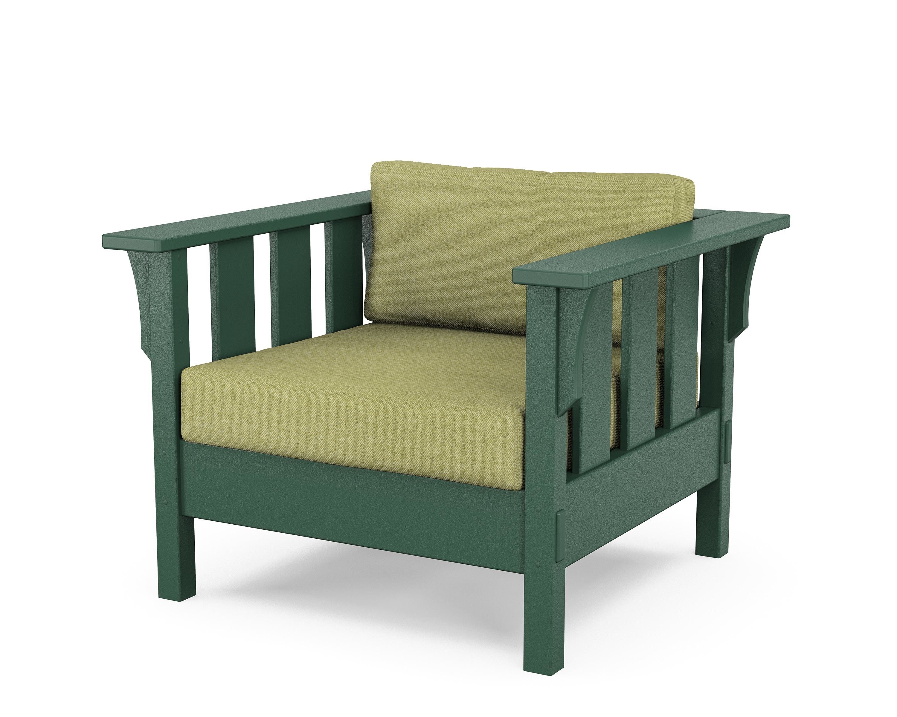 Martha Stewart by POLYWOOD® Acadia Deep Seating Chair in Green / Chartreuse Boucle