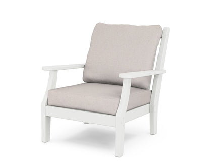Country Living Wovendale Deep Seating Chair in White / Dune Burlap