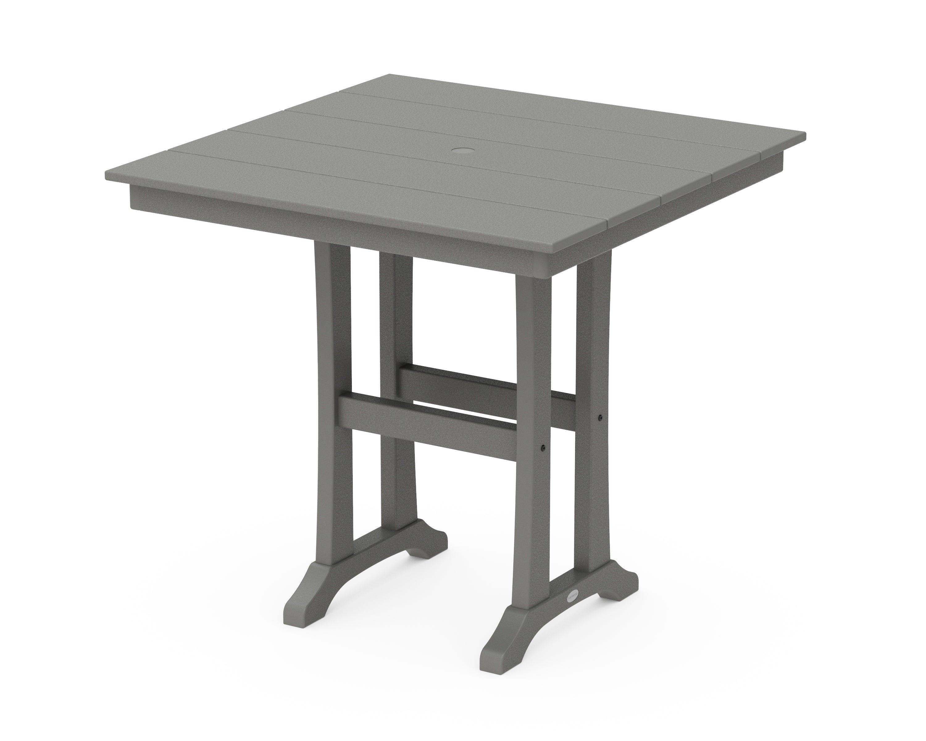 POLYWOOD® Farmhouse Trestle 37" Counter Table in Slate Grey