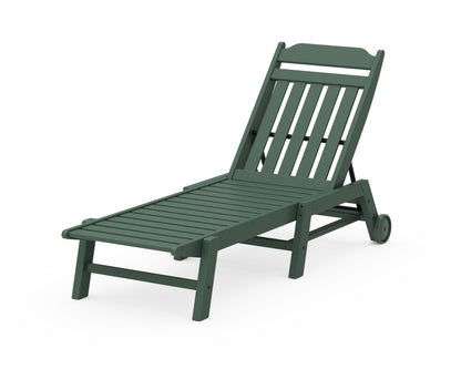 Country Living Cottage Chaise with Wheels in Green