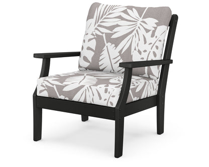 POLYWOOD® Braxton Deep Seating Chair in Black / Leaf Grey Mist