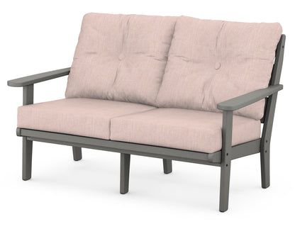 POLYWOOD® Lakeside Deep Seating Loveseat in Slate Grey / Play Cameo
