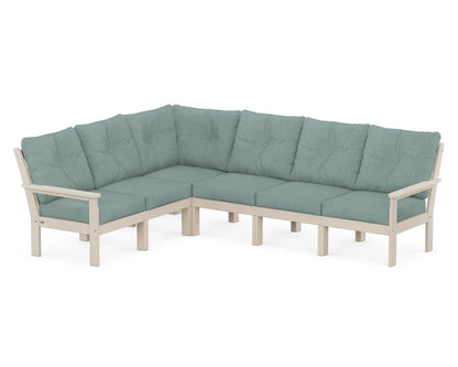 POLYWOOD® Vineyard 6-Piece Sectional in Sand / Glacier Spa
