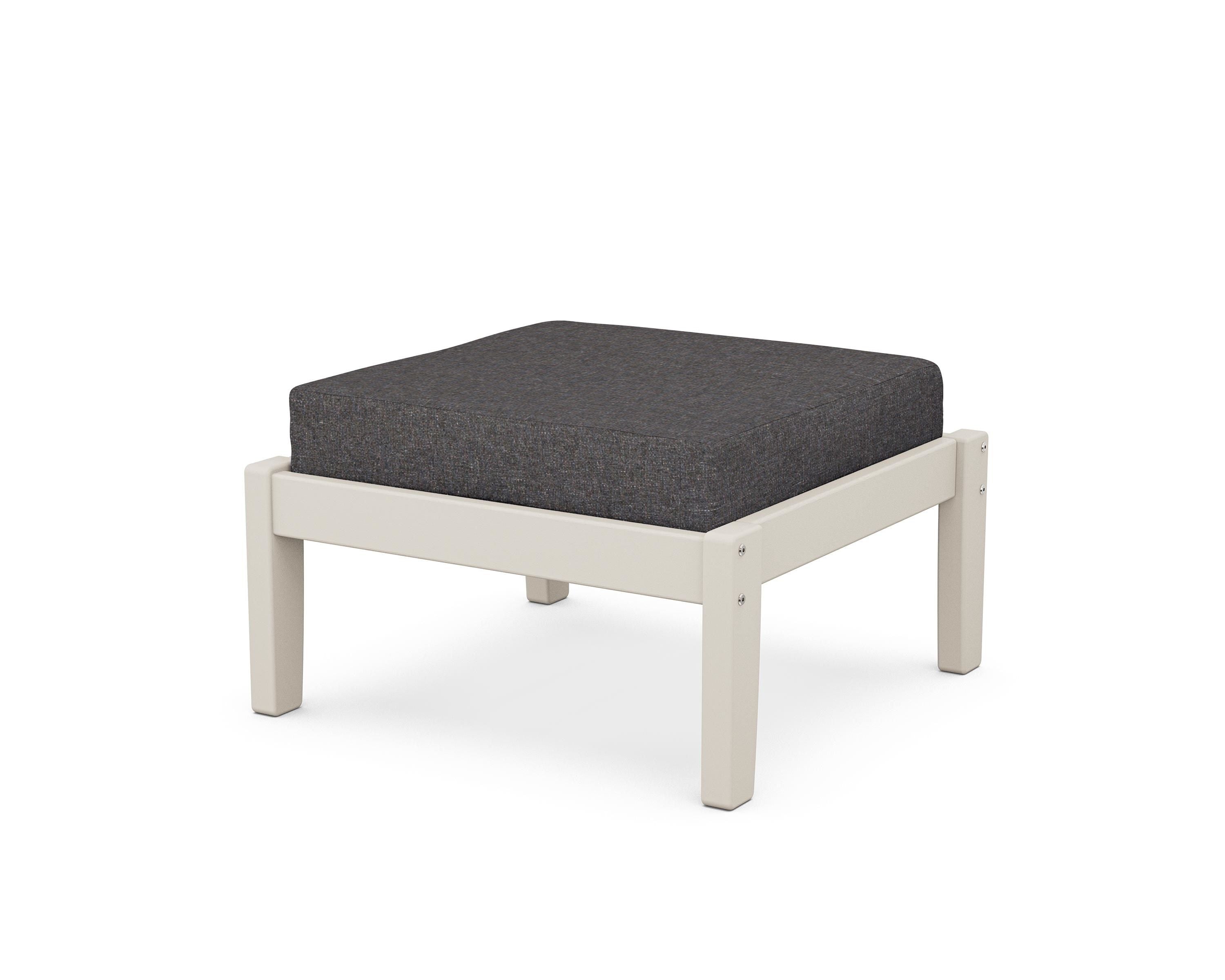 Unbranded Deep Seating Ottoman in Sand / Ash Charcoal