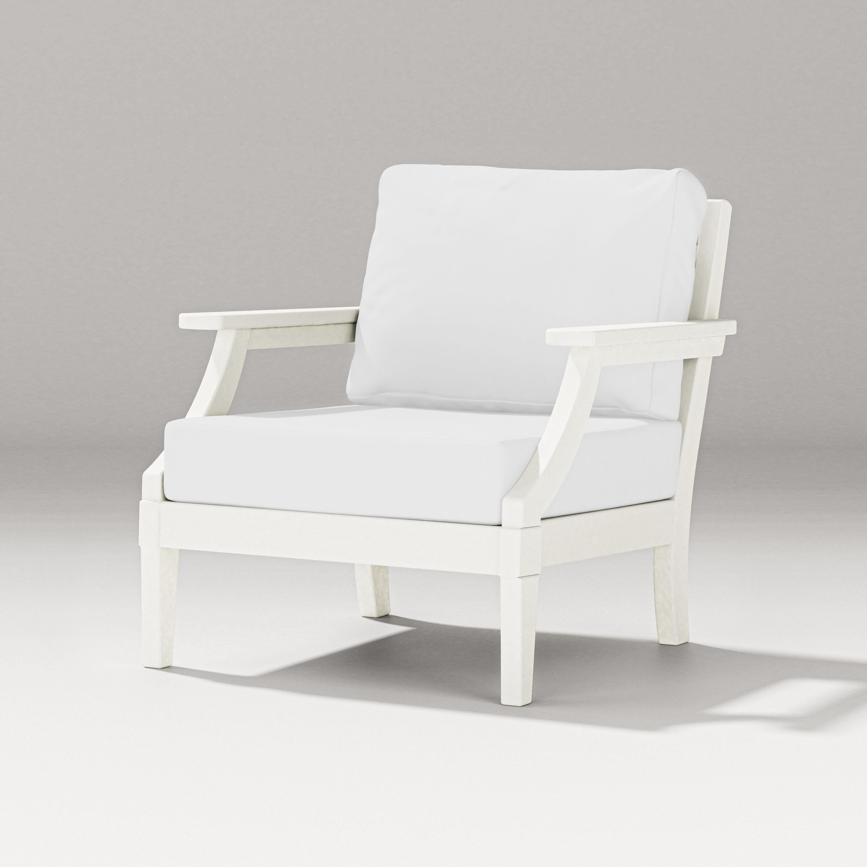 PW Designer Series Estate Lounge Chair in Vintage White / Natural
