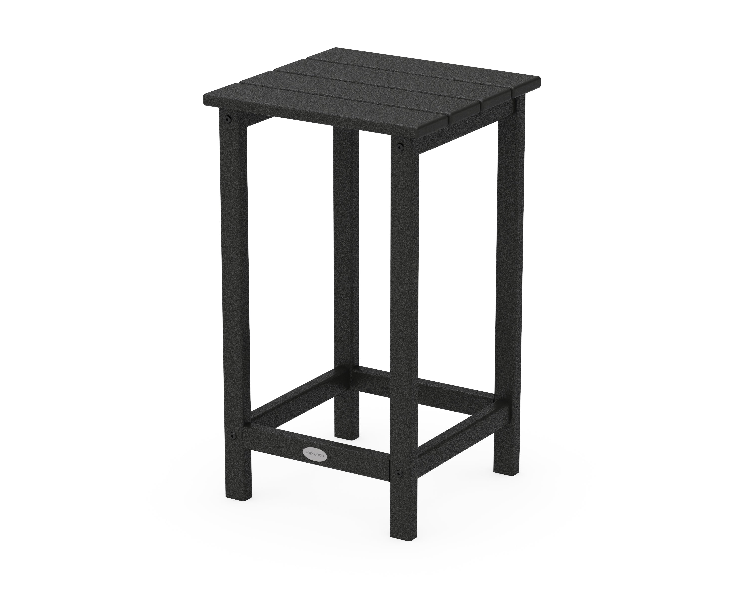 POLYWOOD® Long Island 26" Counter Side Table in Black