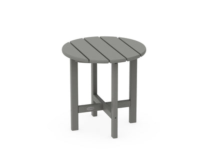 POLYWOOD® Round 18" Side Table in Slate Grey