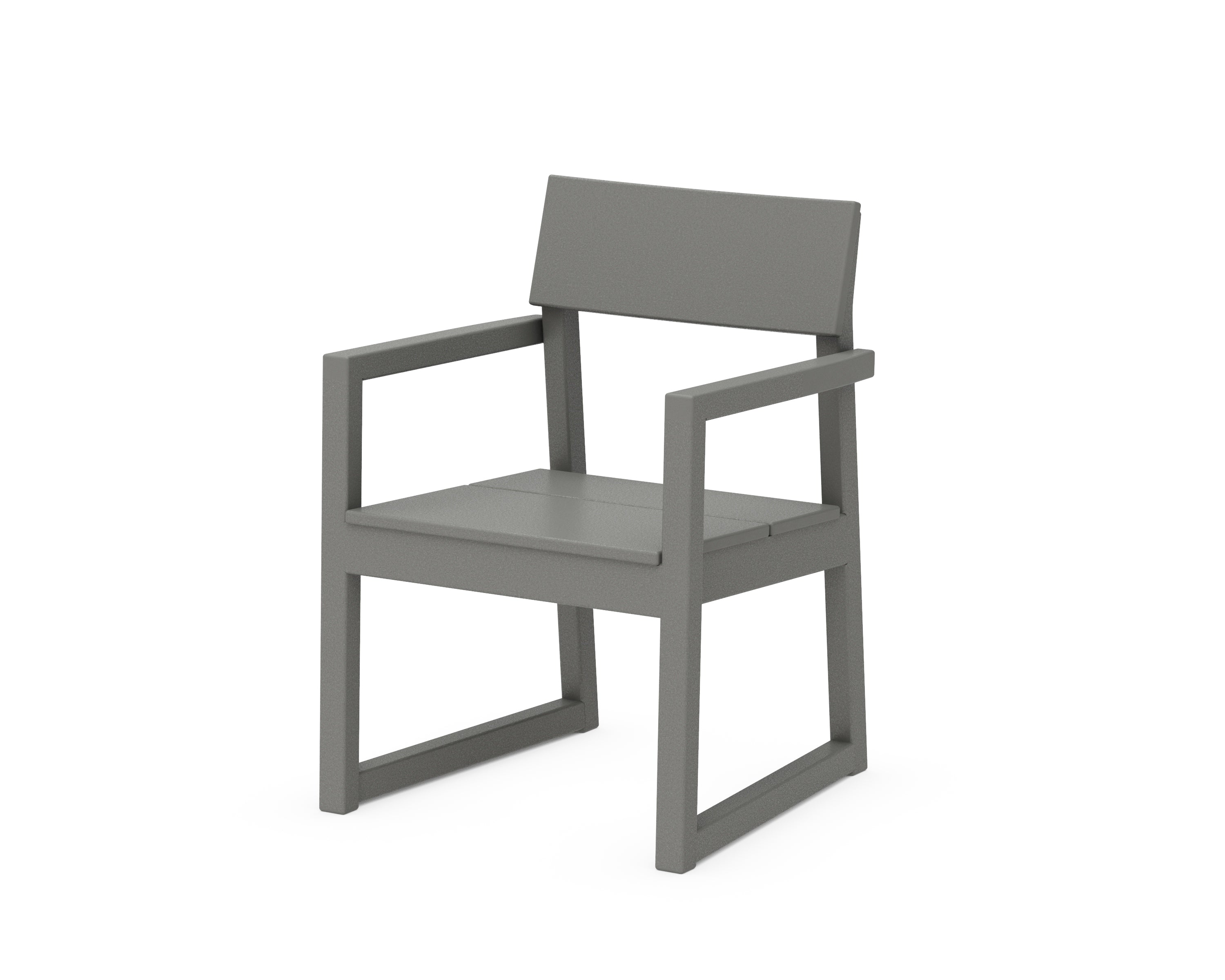 POLYWOOD® EDGE Dining Arm Chair in Slate Grey