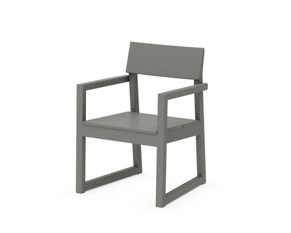 POLYWOOD® EDGE Dining Arm Chair in Slate Grey