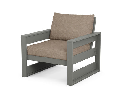 POLYWOOD® Westport Club Chair in Slate Grey / Spiced Burlap