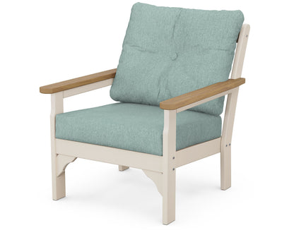 POLYWOOD® Vineyard Deep Seating Chair in Sand / Natural / Glacier Spa