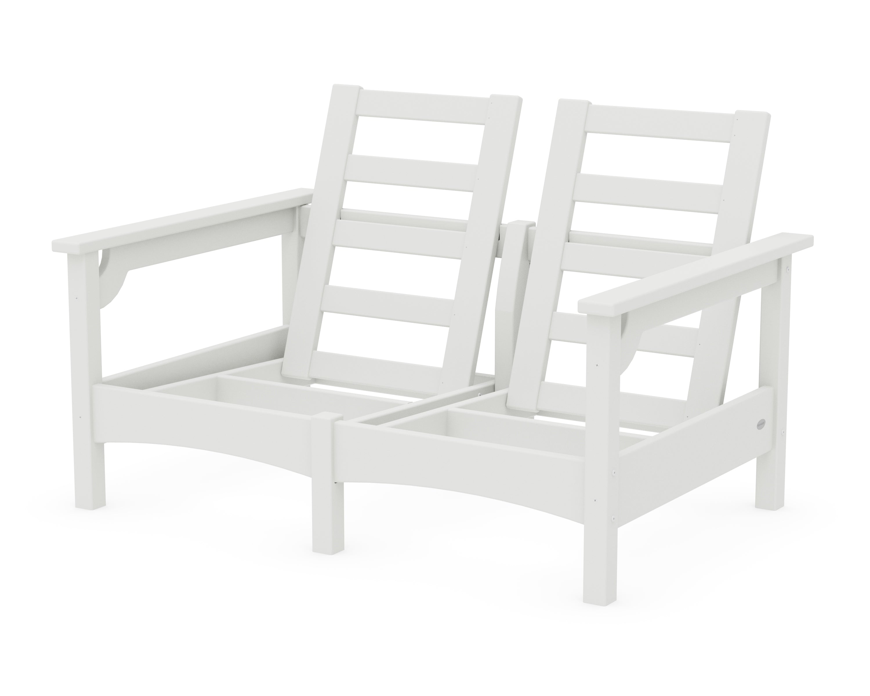 POLYWOOD® Club Loveseat Frame in White