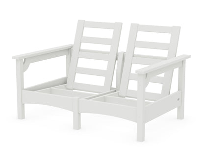POLYWOOD® Club Loveseat Frame in White