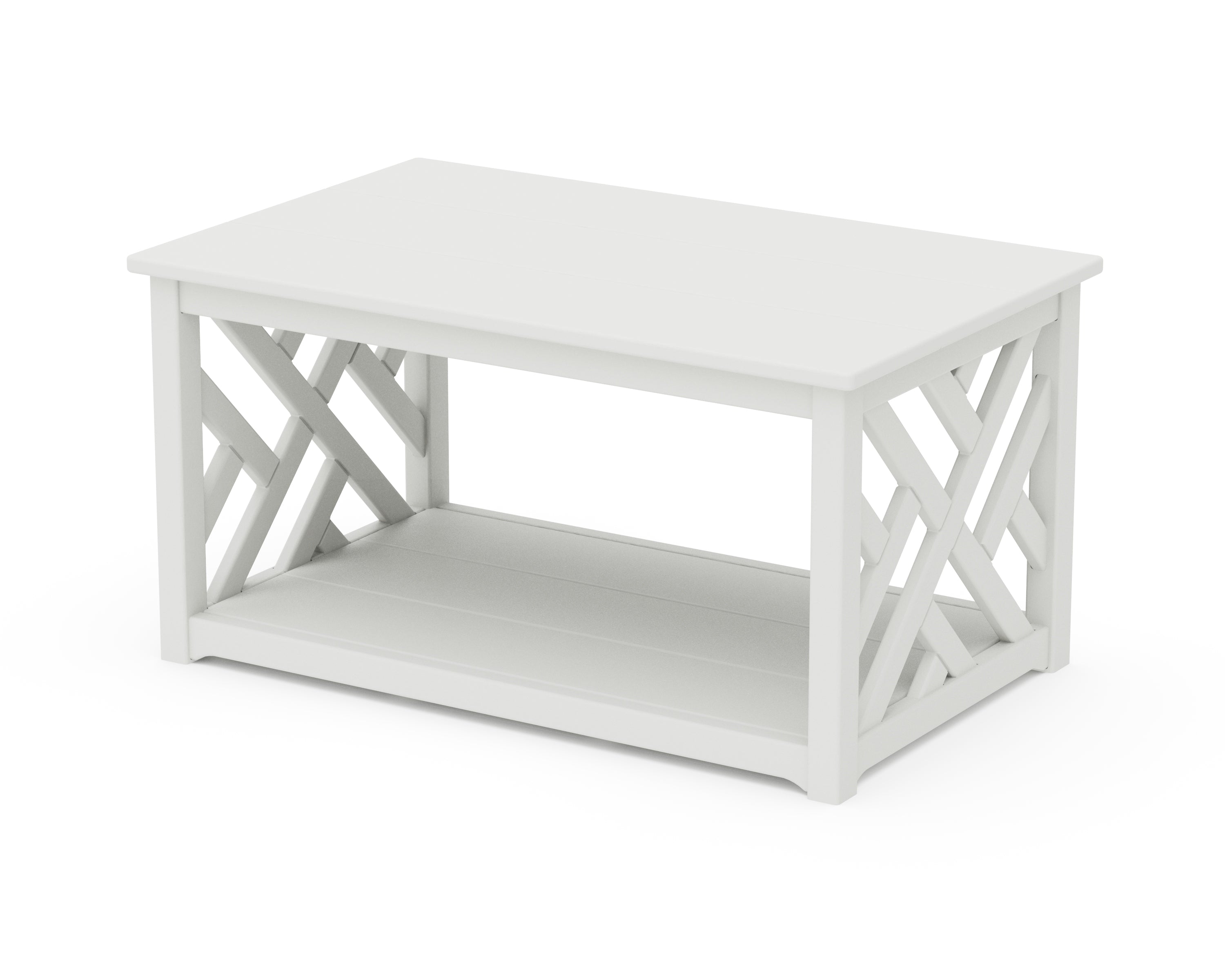 POLYWOOD® Chippendale Coffee Table in White