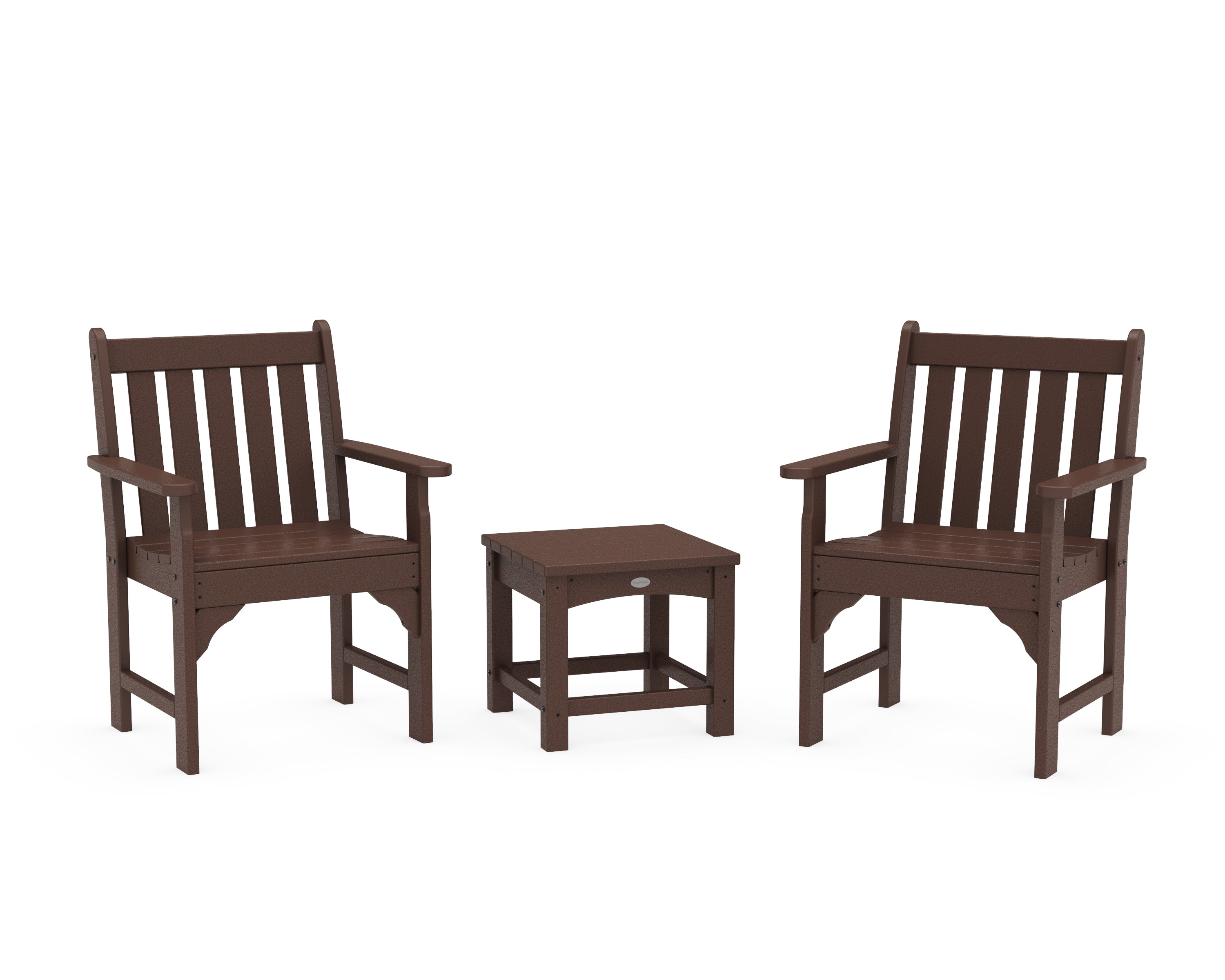 POLYWOOD® Vineyard 3-Piece Garden Chair Set in Mahogany