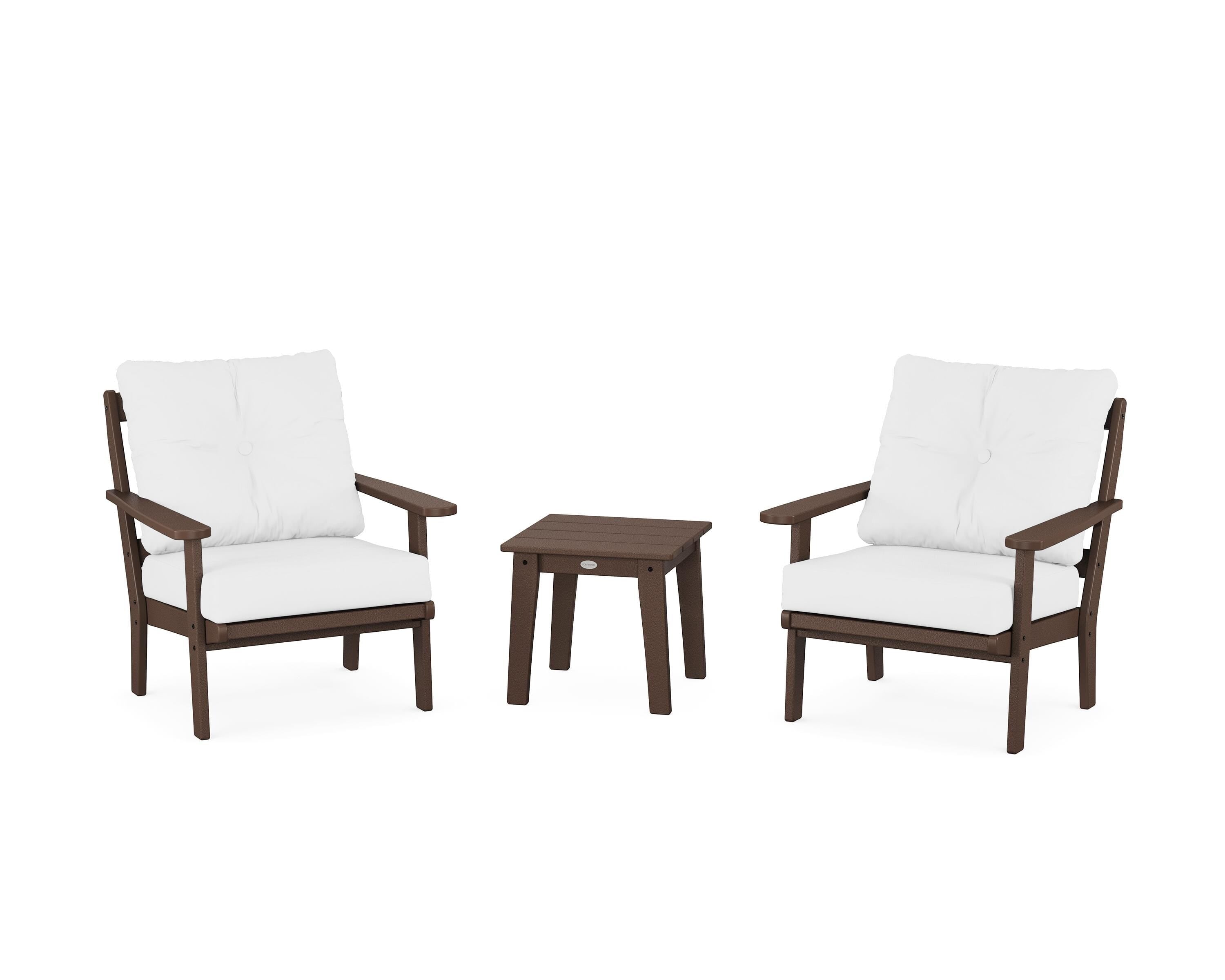 POLYWOOD® Mission 3-Piece Deep Seating Set in Mahogany / Natural