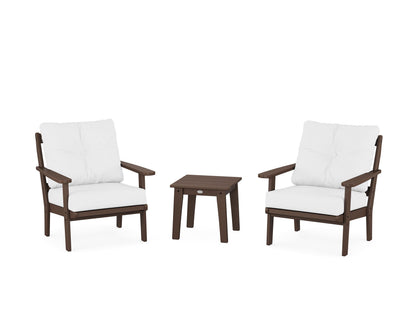 POLYWOOD® Mission 3-Piece Deep Seating Set in Mahogany / Natural