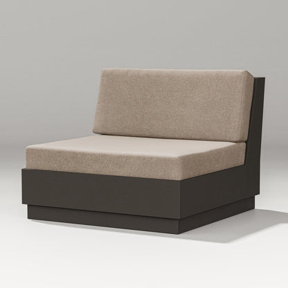 PW Designer Series Elevate Modular Armless Chair in Vintage Coffee / Spiced Burlap
