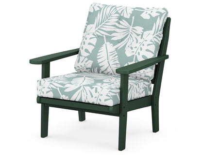 POLYWOOD® Lakeside Deep Seating Chair in Green / Leaf Glacier Spa