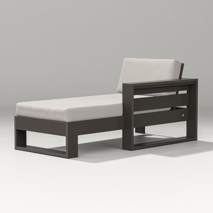 PW Designer Series Latitude Modular Right Arm Chaise in Vintage Coffee / Cast Ash
