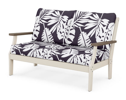 POLYWOOD® Braxton Deep Seating Loveseat in Sand / Kona / Leaf Navy