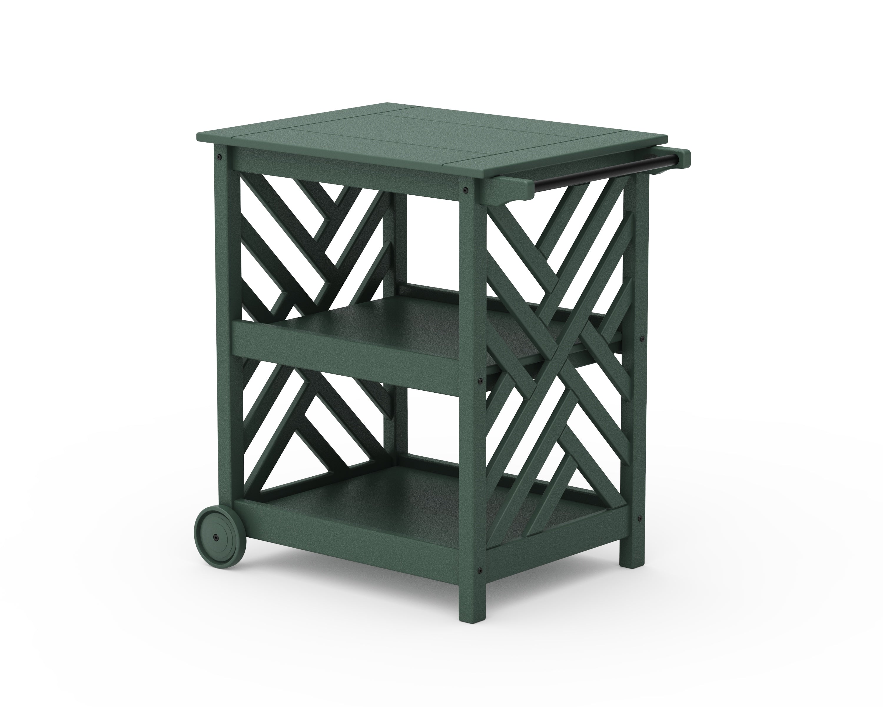 POLYWOOD® Chippendale Bar Cart in Green