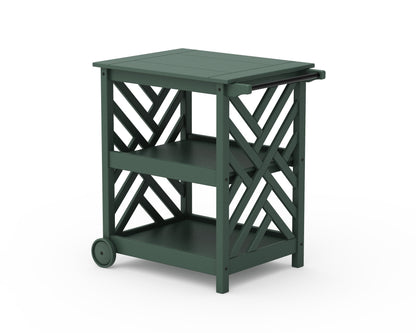 POLYWOOD® Chippendale Bar Cart in Green