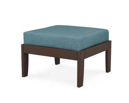 Unbranded Modular Ottoman - Classic in Mahogany / Ocean Teal