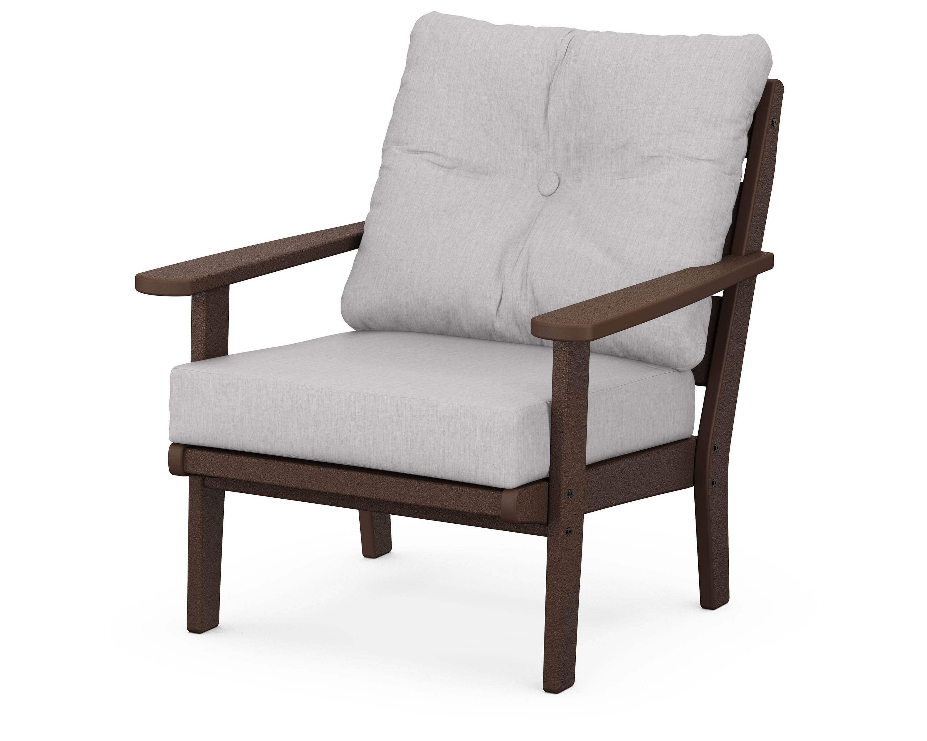 POLYWOOD® Lakeside Deep Seating Chair in Mahogany / Granite