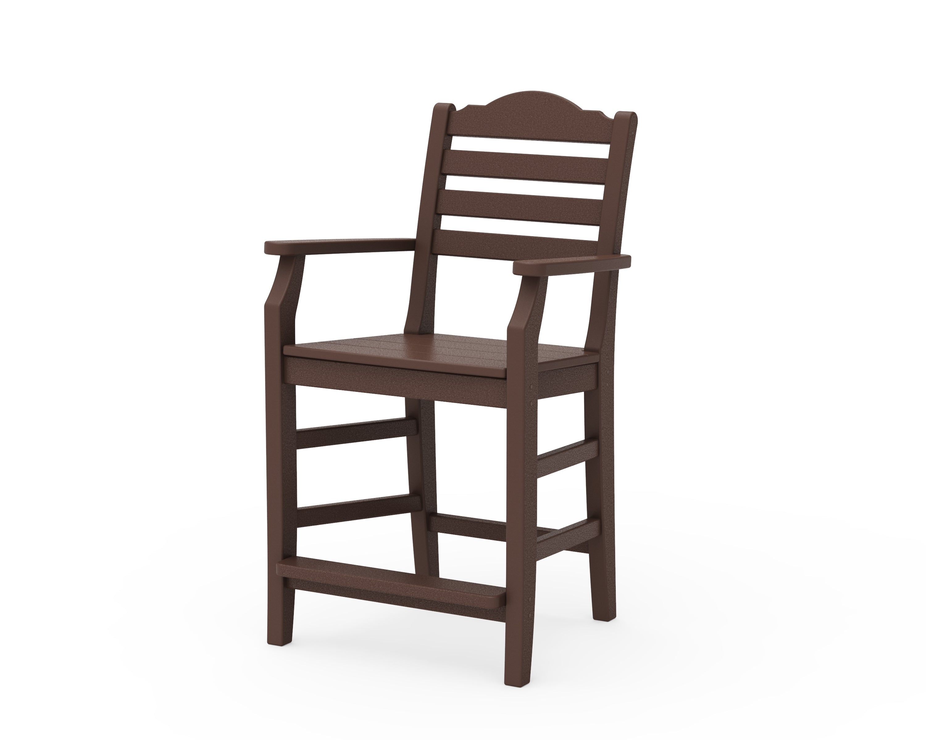 Draper James™ by  POLYWOOD® Savannah Counter Arm Chair in Mahogany