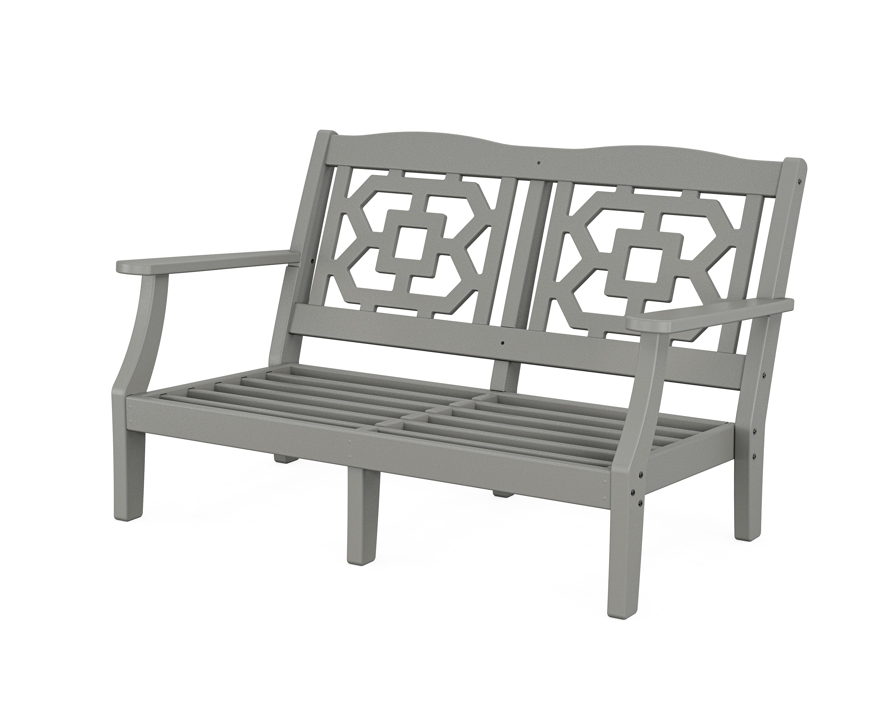 Martha Stewart by POLYWOOD® Chinoiserie Deep Seating Loveseat Frame in Slate Grey