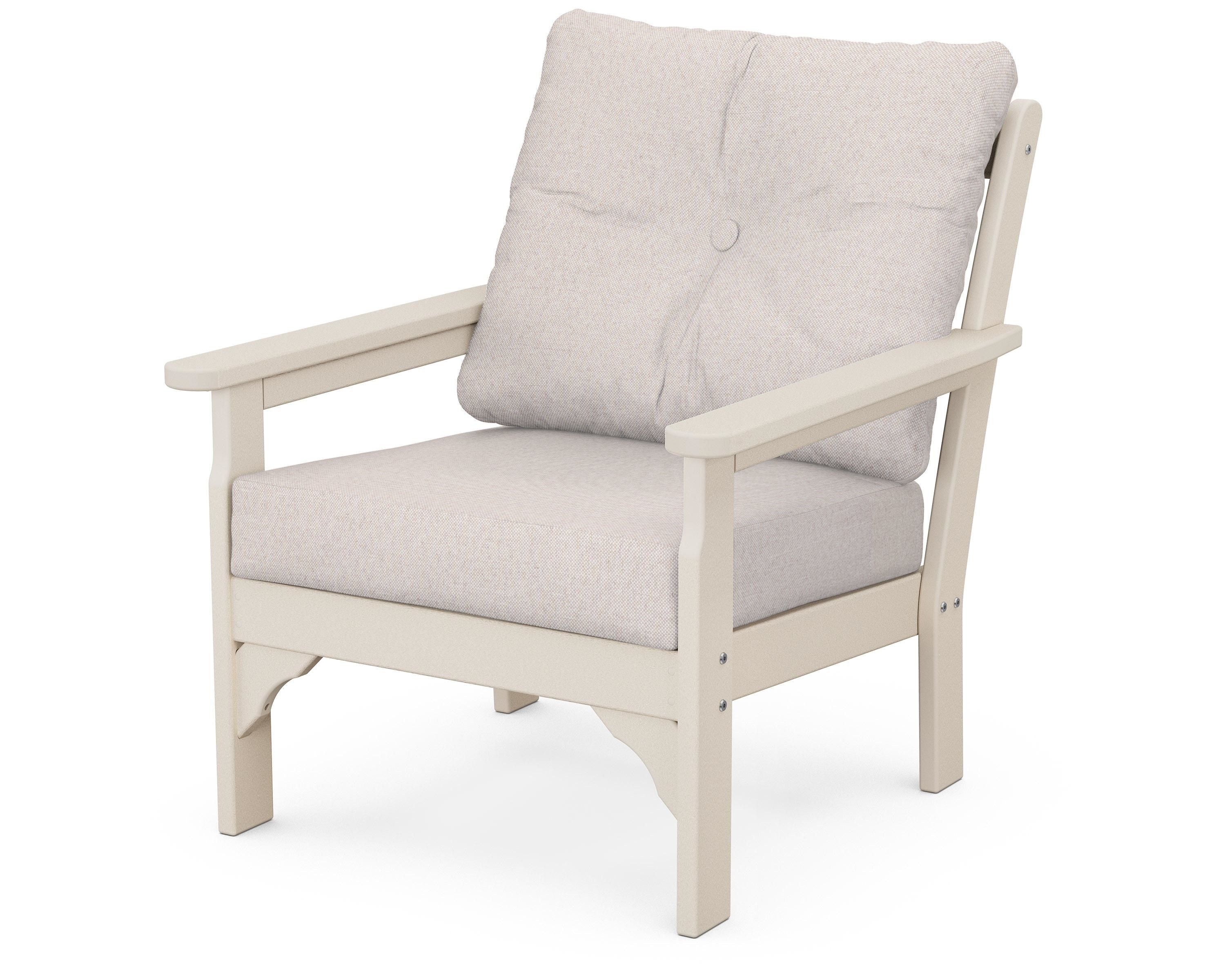 POLYWOOD® Vineyard Deep Seating Chair in Sand / Dune Burlap