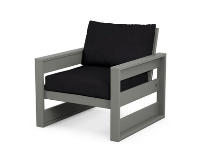 POLYWOOD® Westport Club Chair in Slate Grey / Midnight Linen