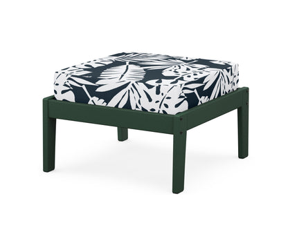 Unbranded Deep Seating Ottoman in Green / Leaf Marine Indigo