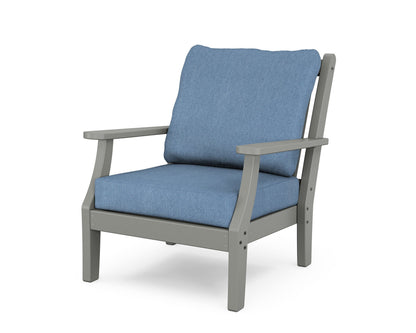 Country Living Wovendale Deep Seating Chair in Slate Grey / Sky Blue