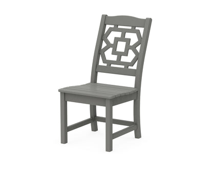 Martha Stewart by POLYWOOD® Chinoiserie Dining Side Chair in Slate Grey