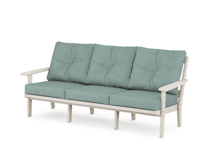 POLYWOOD® Prairie Deep Seating Sofa in Sand / Glacier Spa